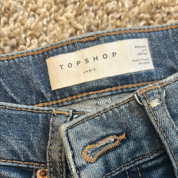 Topshop Blue Ankle Cropped Jeans - Picture 2 of 6